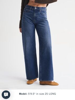 Abercrombie & Fitch Wide-Leg Jeans in Deep Blue